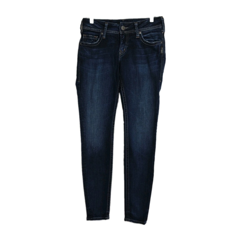 Silver Jeans Co. Suki Skinny Jeans Women's Size 27x31 Dark Blue Wash